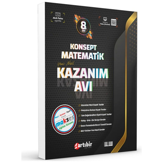 Artı Bir Yayınları 8. Sınıf Konsept Matematik Kazanım Avı Soru Bankası