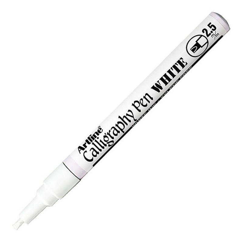 Artline 2.5 mm Beyaz Kaligrafi Kalemi - Sanatsal Çizim ve Yazı Sanatı Kalemi