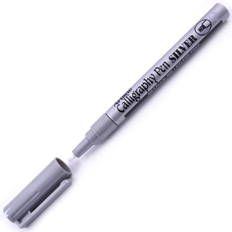 Artline 2.5 mm Gümüş Kaligrafi Kalemi - Yazı Sanatı, Hat Sanatı ve Sanatsal Çizim Kalemi