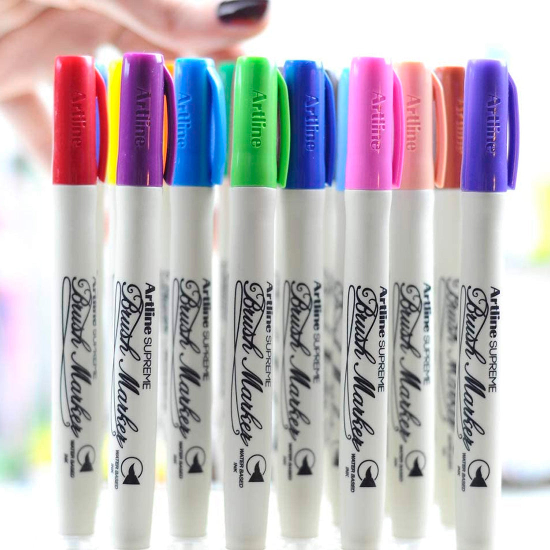 Artline Supreme Açık Mavi Brush Uçlu Kalem - Sanat, Çizim ve Boyama Marker Kalemi
