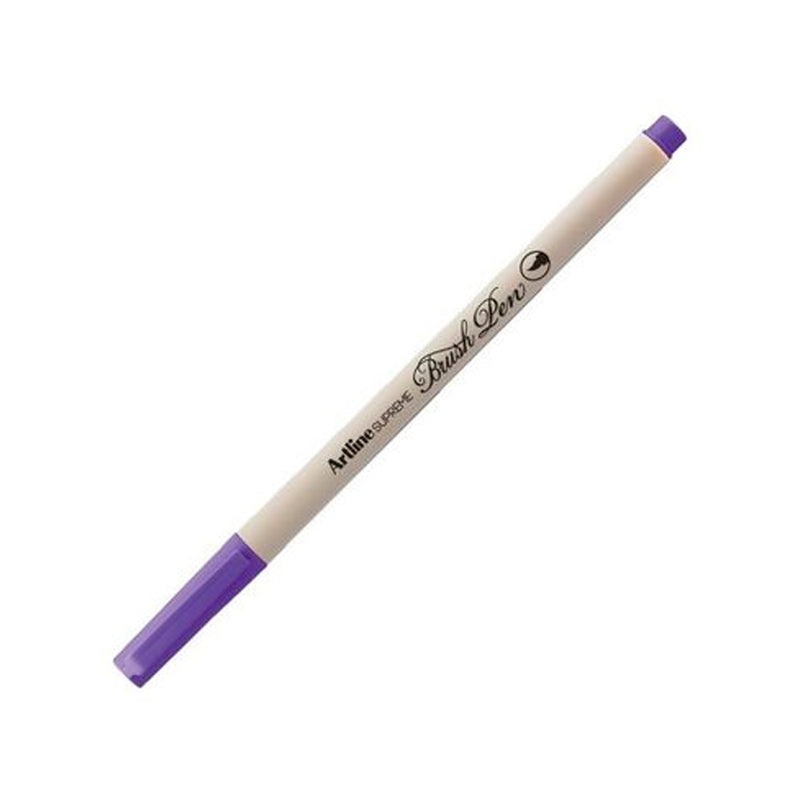 Artline Supreme Fosforlu Mor Brush Uçlu Kalem - Sanatsal Çizim, Kaligrafi ve Marker Kalemi