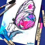 Artline Supreme Gök Mavisi Brush Uçlu Kalem - Sanat, Çizim ve İllüstrasyon Markeri