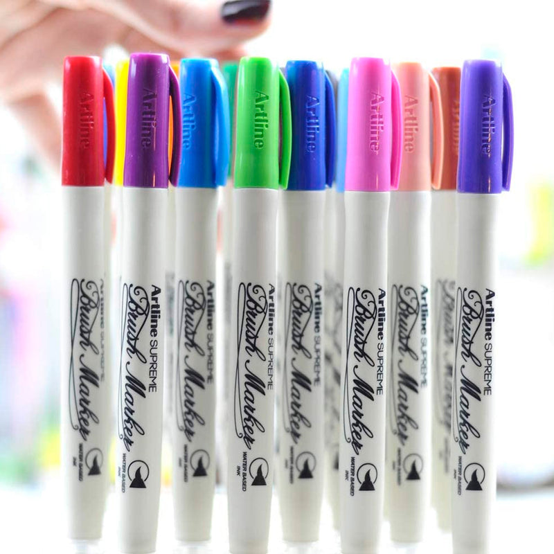 Artline Supreme Gri Brush Uçlu Kalem - Sanat, Çizim ve Kaligrafi Marker