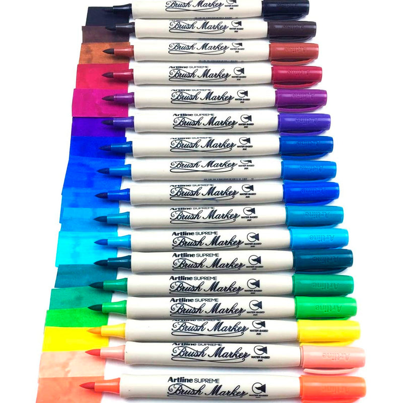 Artline Supreme Gri Brush Uçlu Kalem - Sanat, Çizim ve Kaligrafi Marker