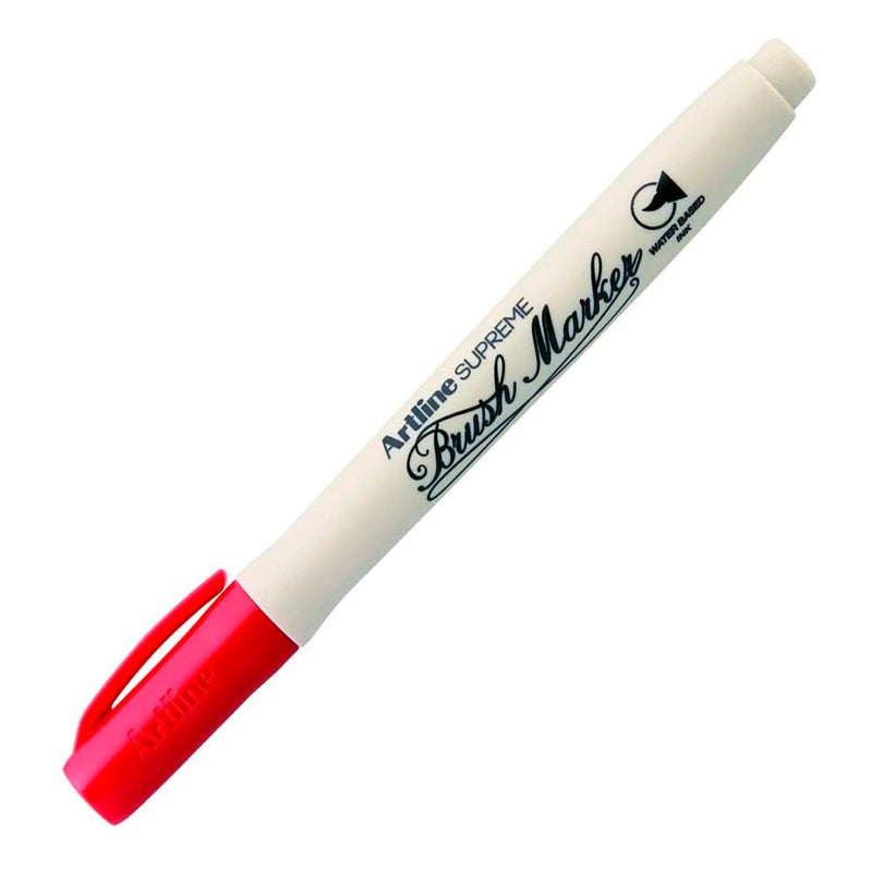 Artline Supreme Kırmızı Brush Uçlu Kalem - Sanat, Çizim ve Yumuşak Yazım Kalemi