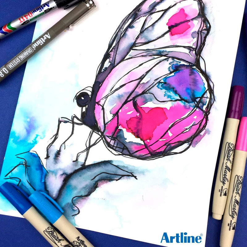 Artline Supreme Koyu Kahve Brush Uçlu Kalem - Sanatsal Çizim, İllüstrasyon ve Yumuşak Yazım Kalemi