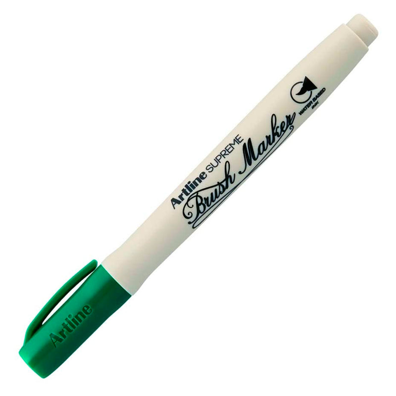 Artline Supreme Koyu Yeşil Brush Uçlu Kalem - Sanatsal Çizim ve İllüstrasyon Marker