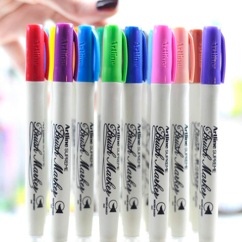 Artline Supreme Mavi Brush Uçlu Kalem - Sanatsal Çizim, Kaligrafi ve Boyama Markeri