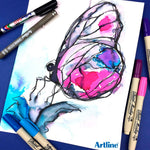 Artline Supreme Mavi Brush Uçlu Kalem - Sanatsal Çizim, Kaligrafi ve Boyama Markeri