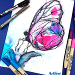 Artline Supreme Pembe Brush Uçlu Kalem - Sanatsal Çizim, İllüstrasyon ve Kaligrafi Marker