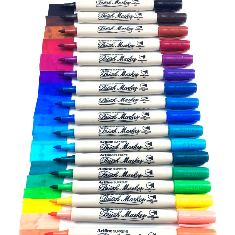 Artline Supreme Pembe Brush Uçlu Kalem - Sanatsal Çizim, İllüstrasyon ve Kaligrafi Marker