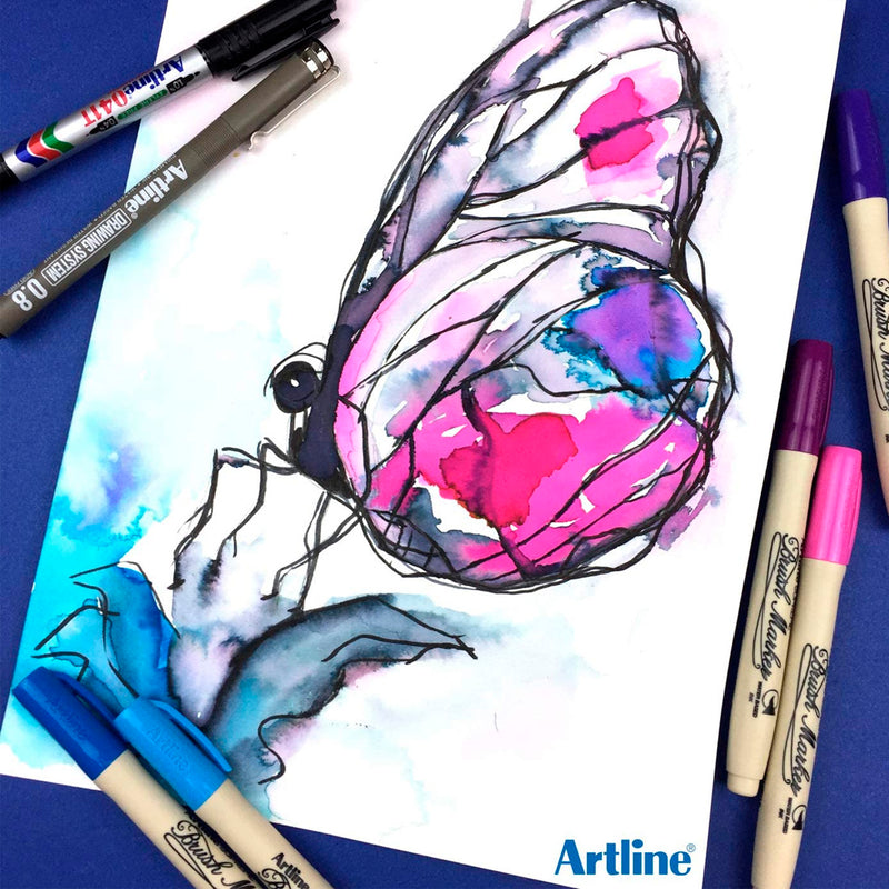 Artline Supreme Turuncu Brush Uçlu Kalem - Sanat, Çizim ve İllüstrasyon Marker