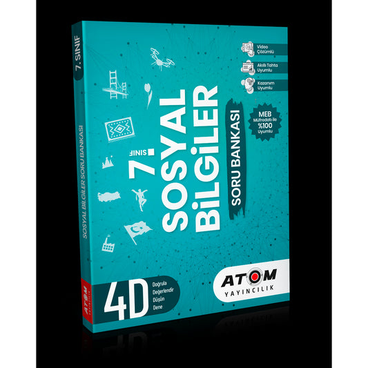 Atom Yayınları 7. Sınıf Sosyal Bilgiler Soru Bankası