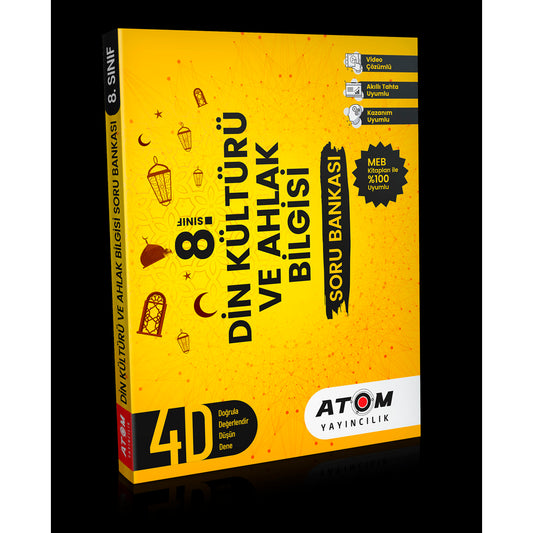 Atom Yayınları 8. Sınıf Din Kültürü Ve Ahlak Bil Soru Bankası