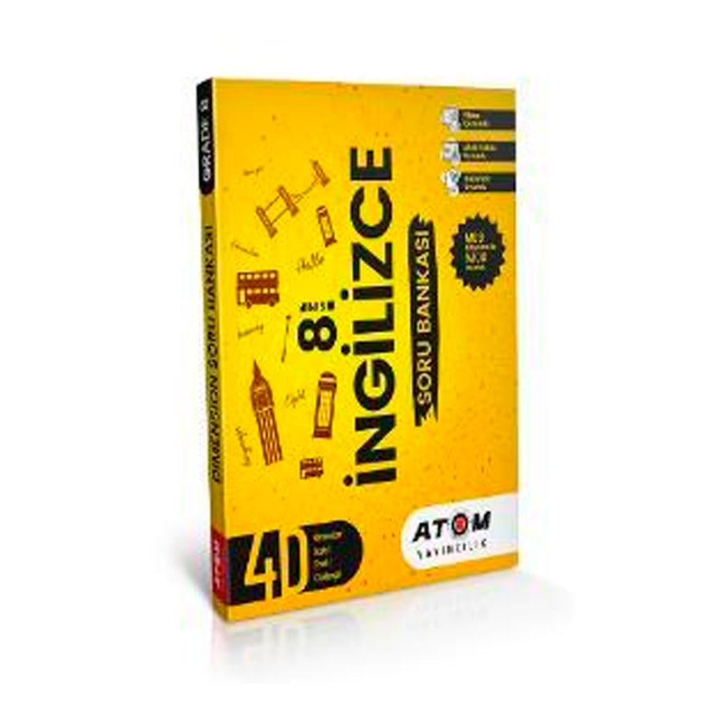 Atom Yayınları 8. Sınıf İngilizce Soru Bankası