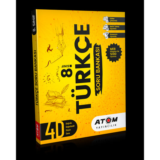 Atom Yayınları 8. Sınıf Türkçe Soru Bankası