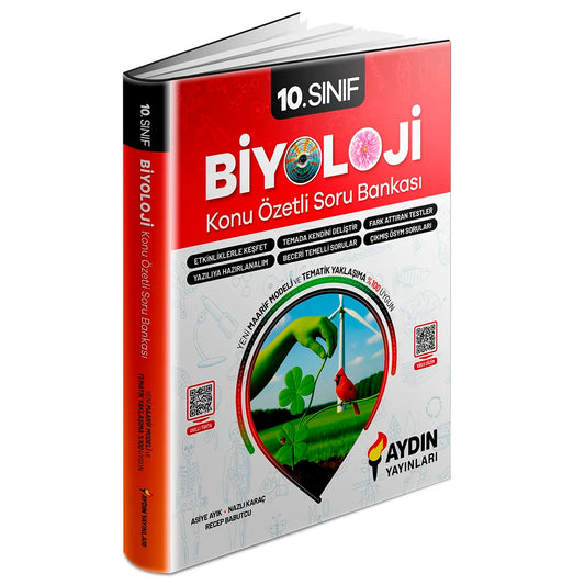 Aydın Yayınları 10. Sınıf Biyoloji Konu Özetli Soru Bankası