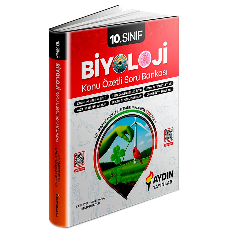 Aydın Yayınları 10. Sınıf Biyoloji Konu Özetli Soru Bankası