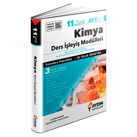 Aydın Yayınları 11. Sınıf Kimya Konu Anlatım Ders İşleyiş Modülleri Set Tamamı Video Çözümlü