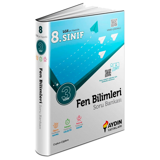 Aydın Yayınları 8. Sınıf Fen Bilimleri Üç Adım Soru Bankası