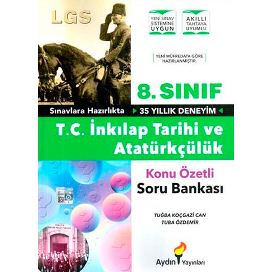 Aydın Yayınları 8. Sınıf T.C. İnkılap Tarihi ve Atatürkçülük Konu Özetli Soru Bankası
