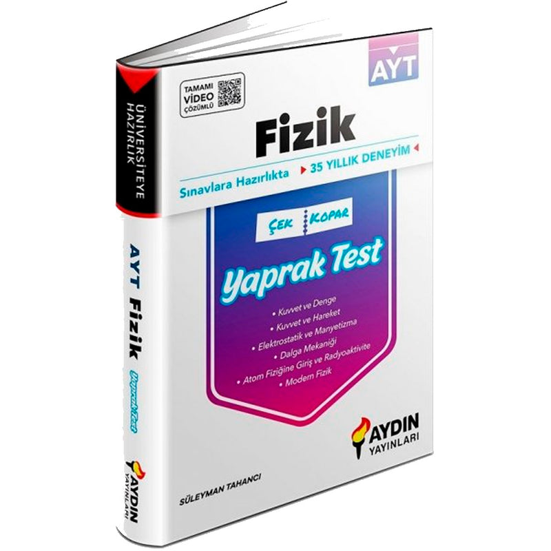 Aydın Yayınları AYT Fizik Çek Kopar Yaprak Test