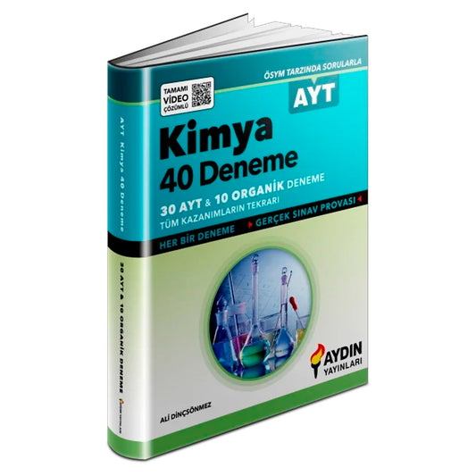 Aydın Yayınları AYT Kimya ve Organik Denemeleri Video Çözümlü