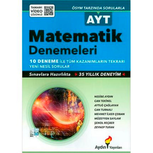 Aydın Yayınları AYT Matematik 10 Denemeleri
