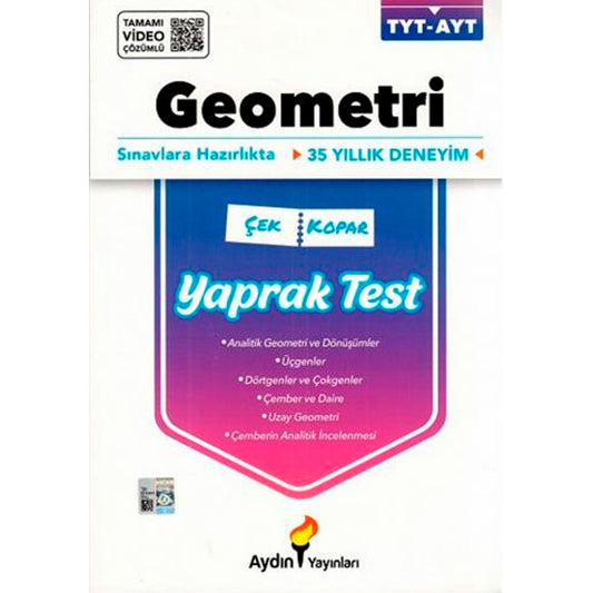 Aydın Yayınları TYT AYT Geometri Çek Kopar Yaprak Test