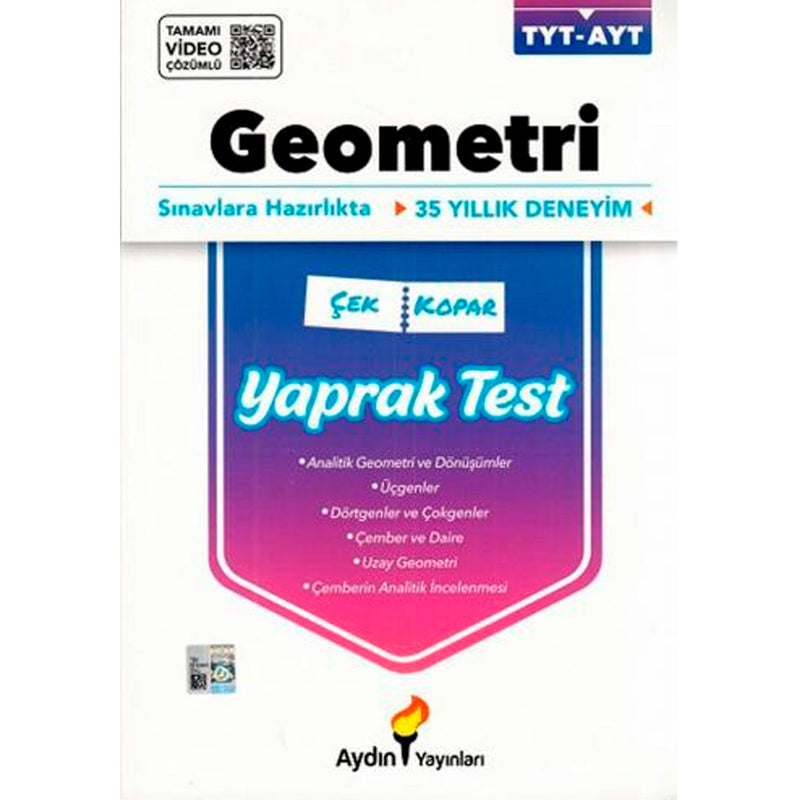 Aydın Yayınları TYT AYT Geometri Çek Kopar Yaprak Test