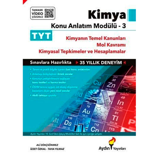 Aydın Yayınları TYT Kimya Konu Anlatım Modülü 3