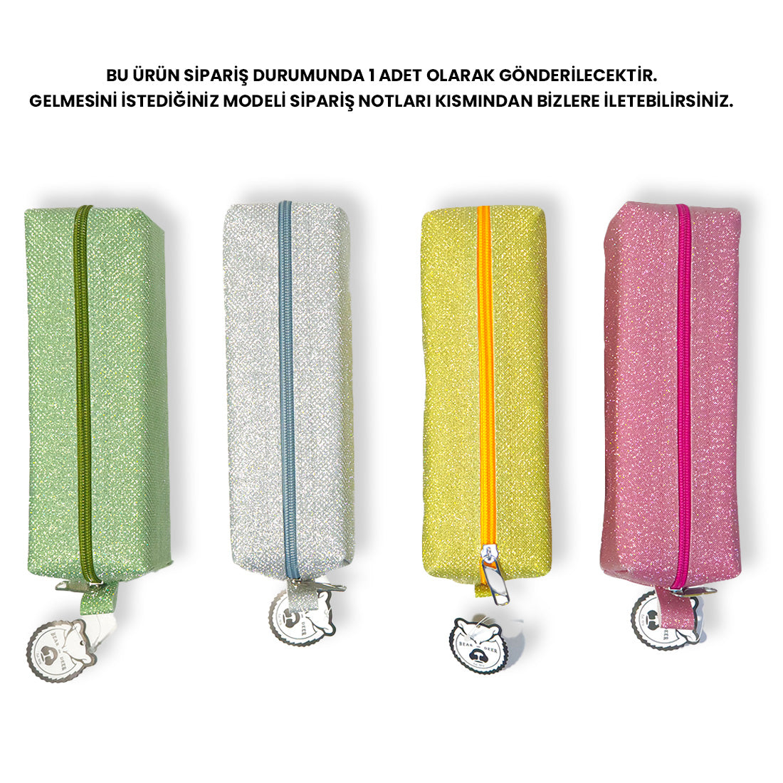 B&D Disco Büyük Boy Simli Kalem Çantası KCS090