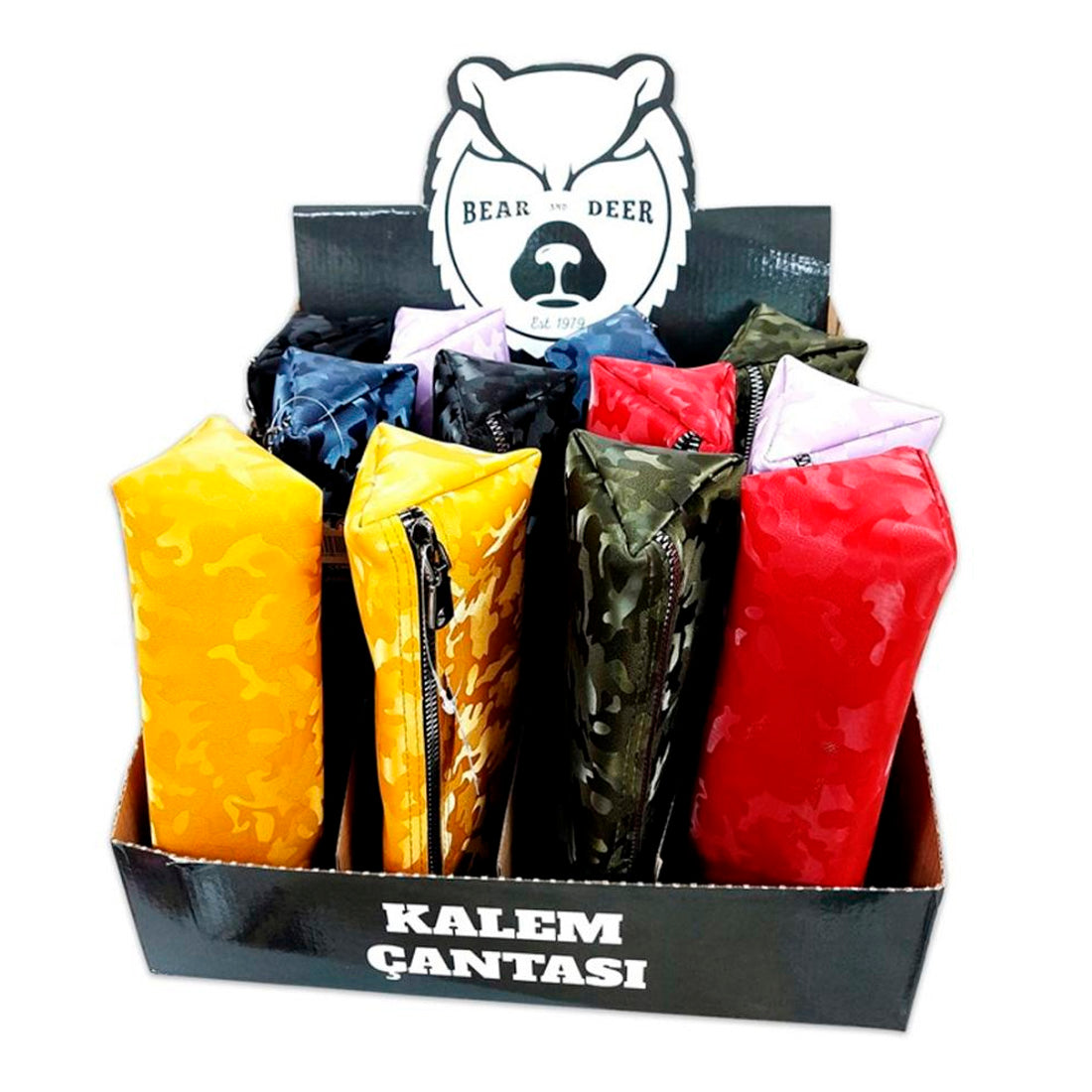 B&D Üçgen Suni Deri Kamuflaj  Desen Kalem Çantası BD-KCS040