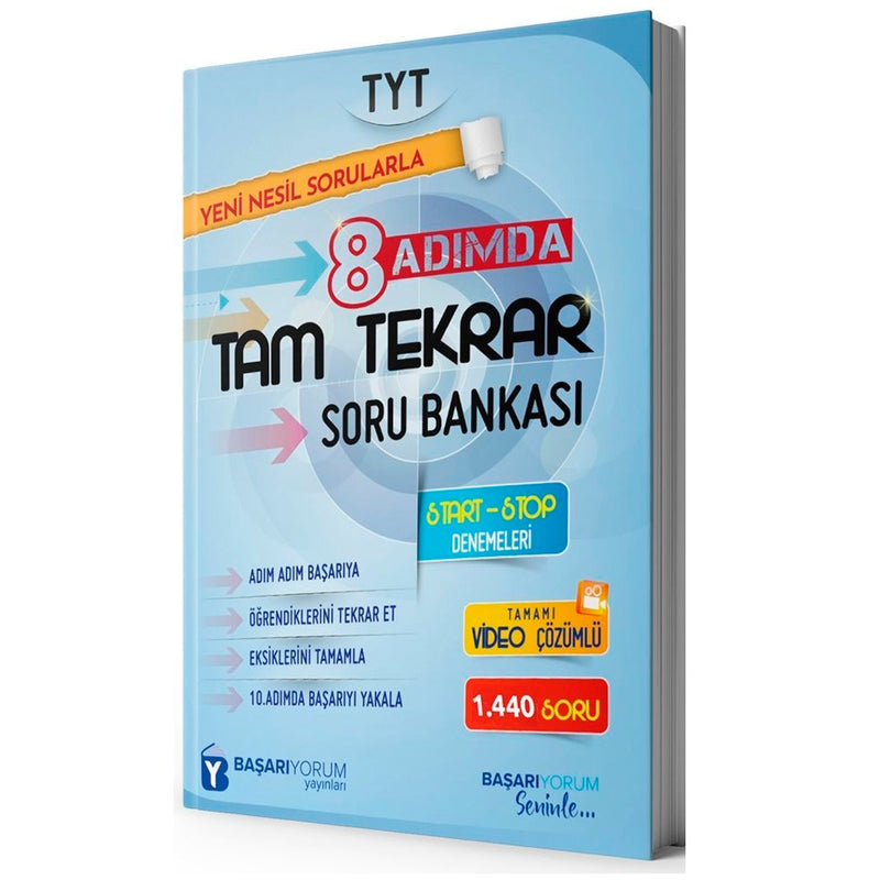 Başarıyorum Yayınları TYT 8 Adımda Tam Tekrar Soru Bankası