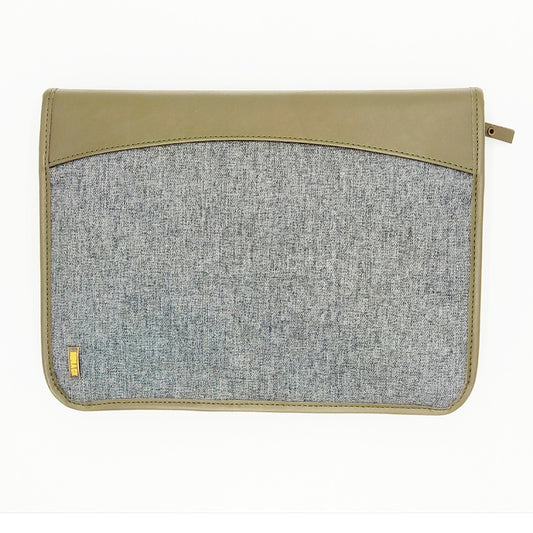 Bback Organizer 25x34.5 Haki Kumaş Deri Kulpsuz El Portföyü 816