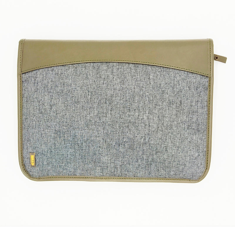 Bback Organizer 25x34.5 Haki Kumaş Deri Kulpsuz El Portföyü 816