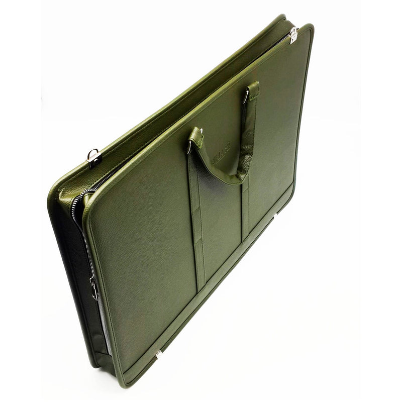 Bback Suni Deri 40x55 Yeşil Proje Çantası - Sanat Resim ve Çizim Portföyü