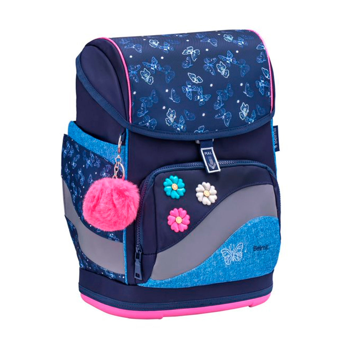 Belmil Flower Jeans Chic Ergonomik Mıknatıslı Okul Çantası 405-51/P/7