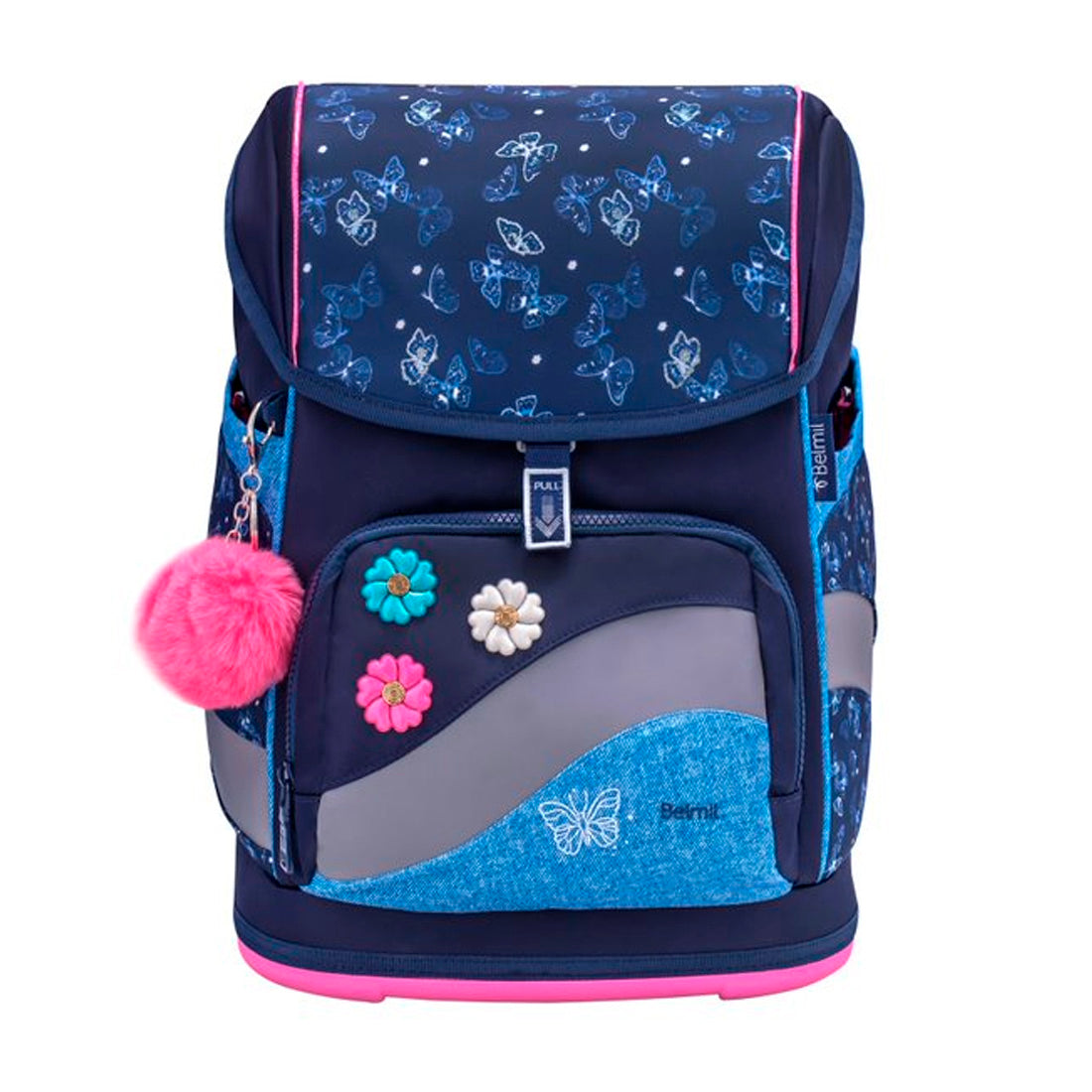 Belmil Flower Jeans Chic Ergonomik Mıknatıslı Okul Çantası 405-51/P/7