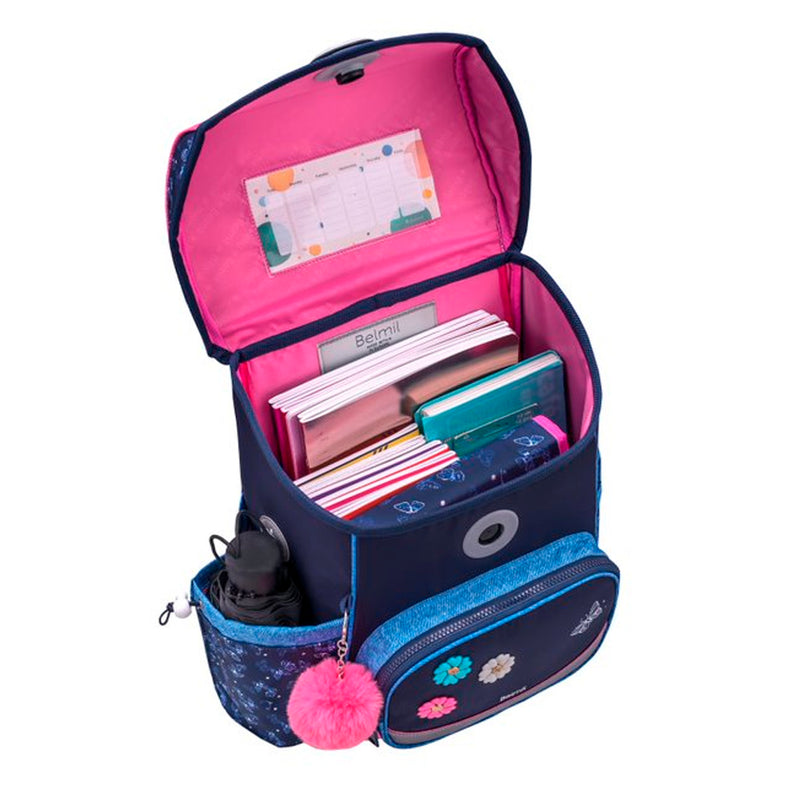 Belmil Flowers Jeans Chic Ergonomik Mıknatıslı Okul Çantası 405-41/P/7