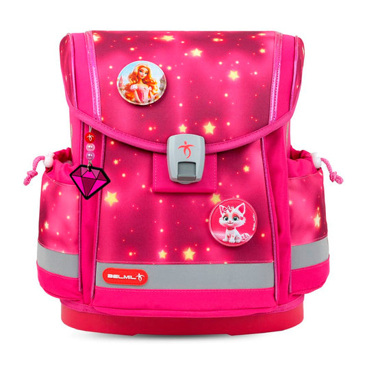 Belmil Pink Star Ergonomik Mıknatıslı Okul Çantası 405-78/AG