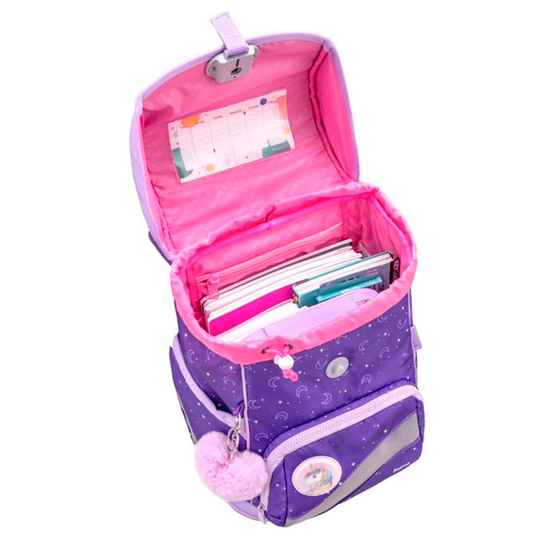Belmil Purple Chic Mor Ergonomik Mıknatıslı Kız Çocuk İlkokul Çantası