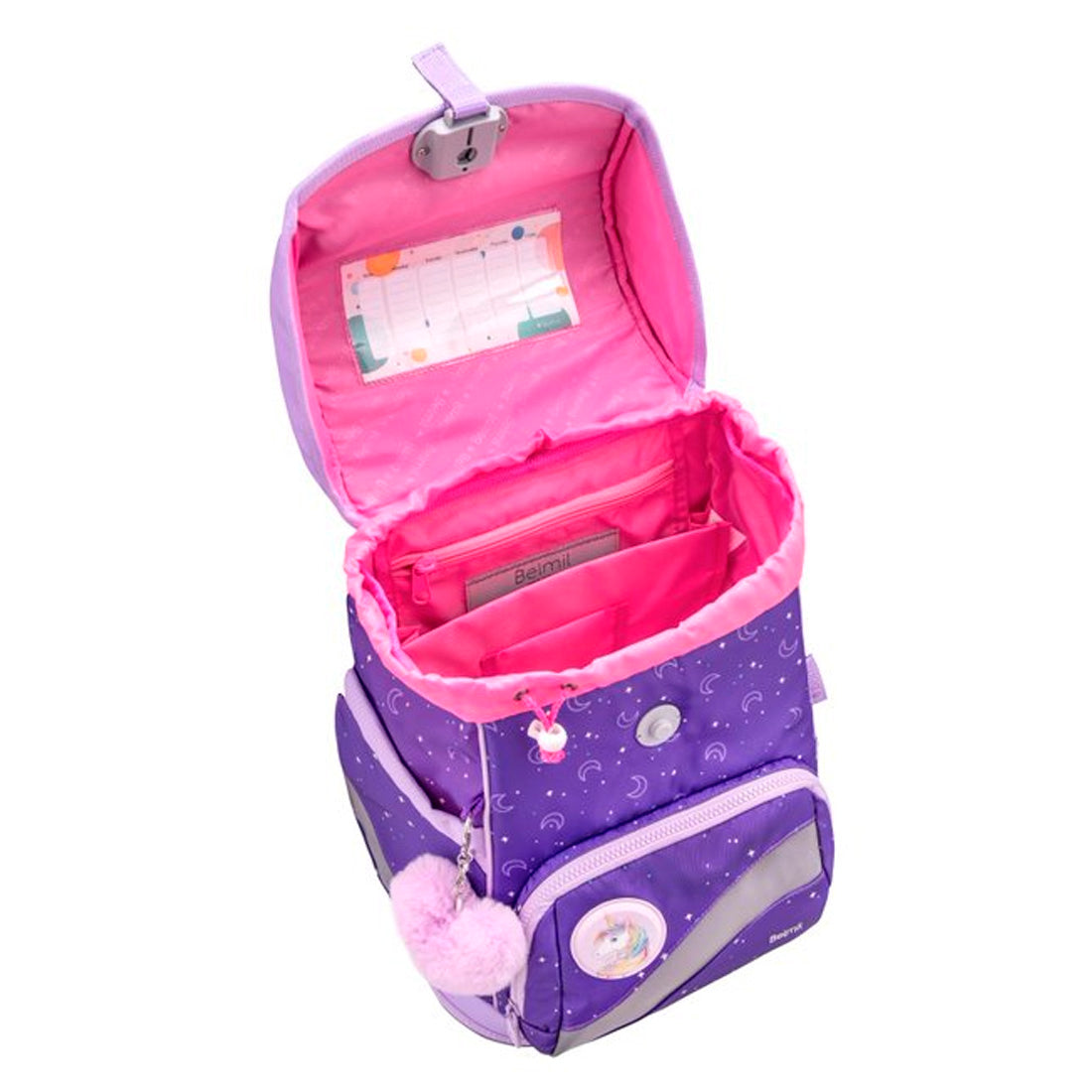 Belmil Purple Chic Mor Ergonomik Mıknatıslı Kız Çocuk İlkokul Çantası