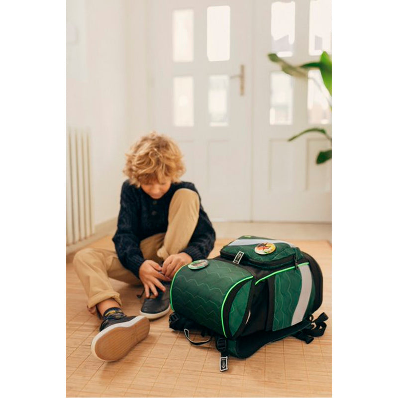 Belmil Waves Yeşil Ergonomik Mıknatıslı Erkek Çocuk İlkokul Çantası