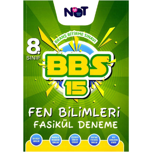 Bi Not Yayınları 8.Sınıf Fen Bilimleri Branş Bitirme Sınavı 15 Fasikül Deneme