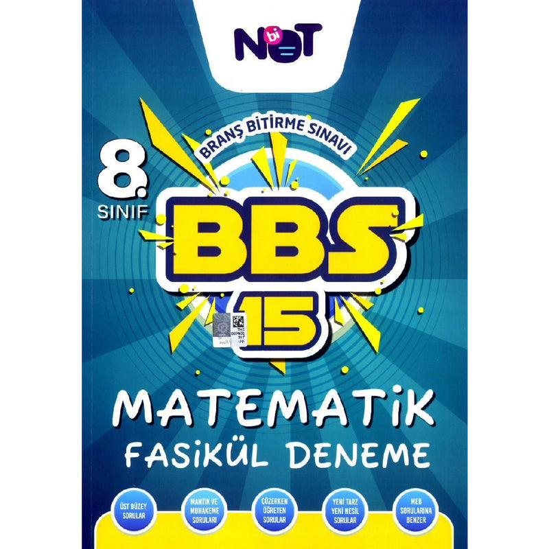 Bi Not Yayınları 8.Sınıf Matematik Branş Bitirme Sınavı 15 Fasikül Deneme