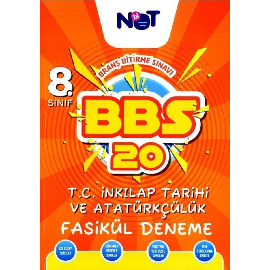 Bi Not Yayınları 8.Sınıf T.C. İnkılap Tarihi ve Atatürkçülük Branş Bitirme Sınavı 20 Fasikül Deneme