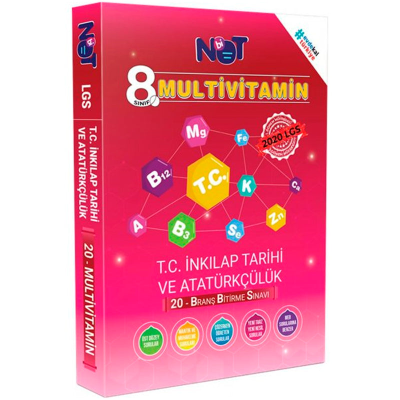 Bi Not Yayınları 8. Sınıf T.C. İnkılap Tarihi ve Atatürkçülük Multivitamin 12 Deneme