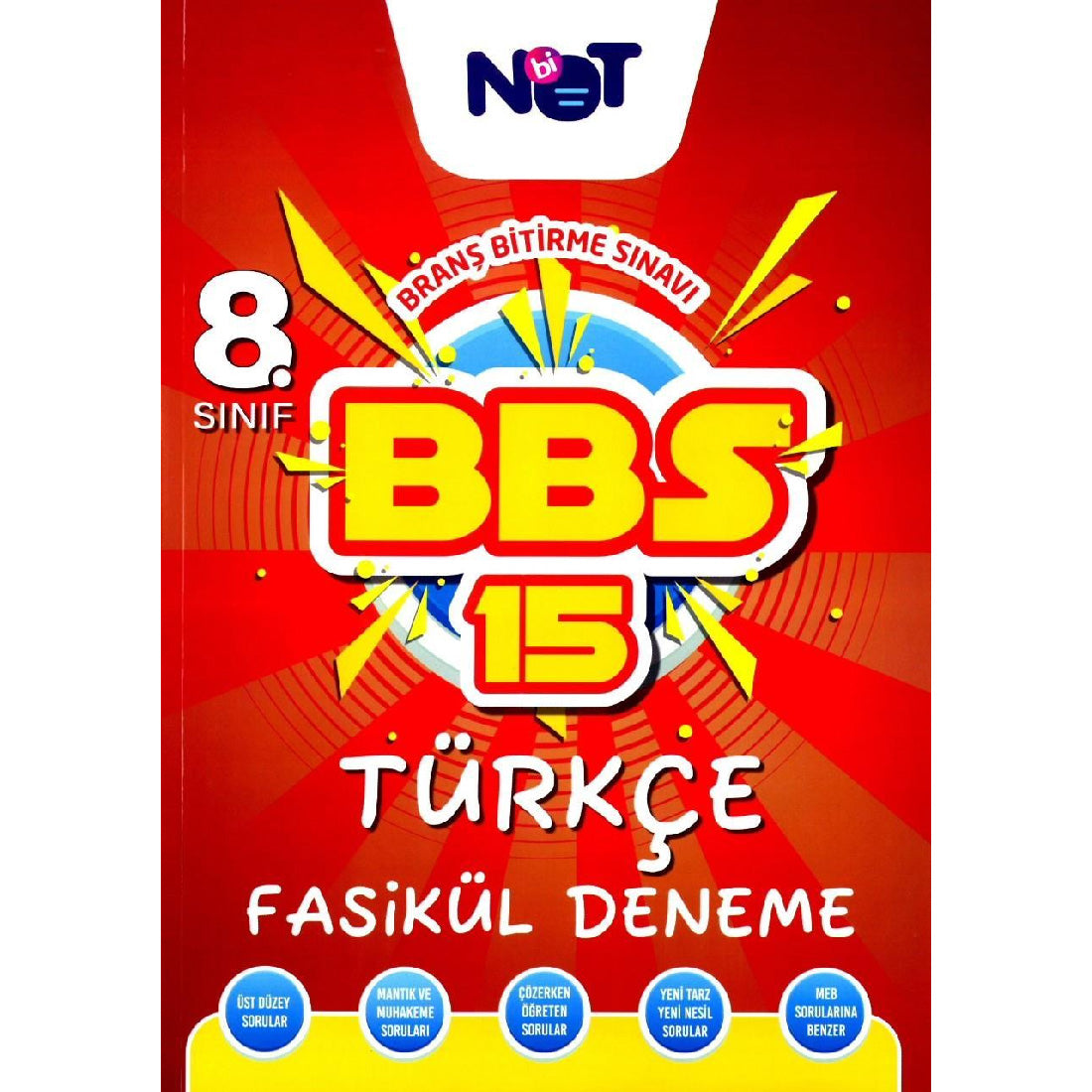 Bi Not Yayınları 8.Sınıf Türkçe Branş Bitirme Sınavı 15 Fasikül Deneme