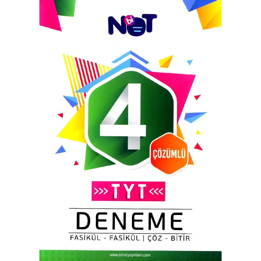 Bi Not Yayınları TYT Çözümlü 4 Deneme